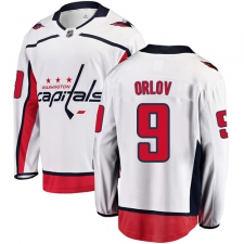 Men's Washington Capitals #9 Dmitry Orlov Fanatics Branded White Away Breakaway NHL Jersey