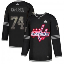 Men's Adidas Washington Capitals #74 John Carlson Black Authentic Classic Stitched NHL Jersey