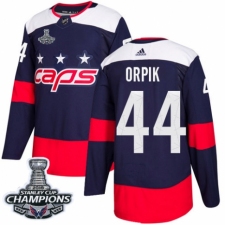 Men's Adidas Washington Capitals #44 Brooks Orpik Authentic Navy Blue 2018 Stadium Series 2018 Stanley Cup Final Champions NHL Jersey
