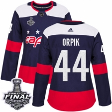 Women's Adidas Washington Capitals #44 Brooks Orpik Authentic Navy Blue 2018 Stadium Series 2018 Stanley Cup Final NHL Jersey