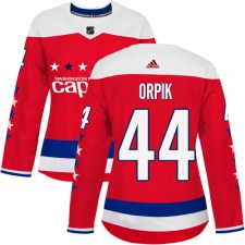 Women's Adidas Washington Capitals #44 Brooks Orpik Authentic Red Alternate NHL Jersey