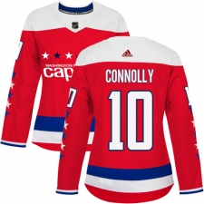 Women's Adidas Washington Capitals #10 Brett Connolly Authentic Red Alternate NHL Jersey