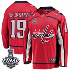 Youth Washington Capitals #19 Nicklas Backstrom Fanatics Branded Red Home Breakaway 2018 Stanley Cup Final NHL Jersey