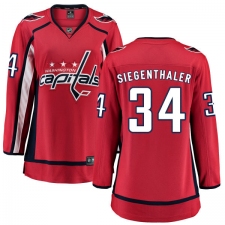 Women's Washington Capitals #34 Jonas Siegenthaler Fanatics Branded Red Home Breakaway NHL Jersey