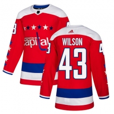 Men's Adidas Washington Capitals #43 Tom Wilson Authentic Red Alternate NHL Jersey