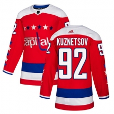 Men's Adidas Washington Capitals #92 Evgeny Kuznetsov Authentic Red Alternate NHL Jersey