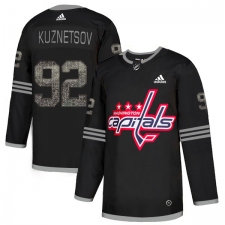 Men's Adidas Washington Capitals #92 Evgeny Kuznetsov Black Authentic Classic Stitched NHL Jersey