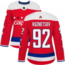 Women's Adidas Washington Capitals #92 Evgeny Kuznetsov Authentic Red Alternate NHL Jersey