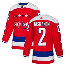 Men's Adidas Washington Capitals #2 Matt Niskanen Authentic Red Alternate NHL Jersey