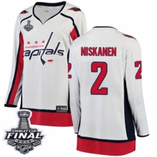 Women's Washington Capitals #2 Matt Niskanen Fanatics Branded White Away Breakaway 2018 Stanley Cup Final NHL Jersey