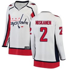 Women's Washington Capitals #2 Matt Niskanen Fanatics Branded White Away Breakaway NHL Jersey