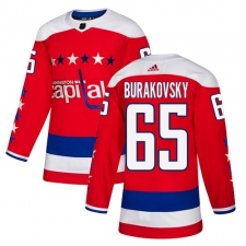 Men's Adidas Washington Capitals #65 Andre Burakovsky Authentic Red Alternate NHL Jersey