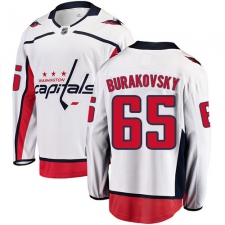 Men's Washington Capitals #65 Andre Burakovsky Fanatics Branded White Away Breakaway NHL Jersey