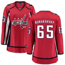 Women's Washington Capitals #65 Andre Burakovsky Fanatics Branded Red Home Breakaway NHL Jersey