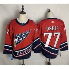 Men's Washington Capitals #77 T.J. Oshie Red Authentic Classic Stitched Jersey