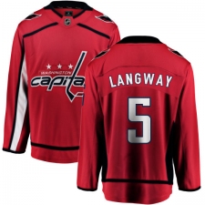 Men's Washington Capitals #5 Rod Langway Fanatics Branded Red Home Breakaway NHL Jersey