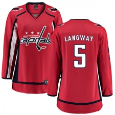 Women's Washington Capitals #5 Rod Langway Fanatics Branded Red Home Breakaway NHL Jersey
