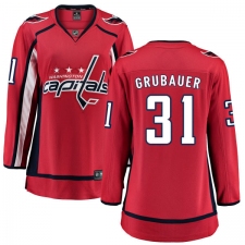 Women's Washington Capitals #31 Philipp Grubauer Fanatics Branded Red Home Breakaway NHL Jersey