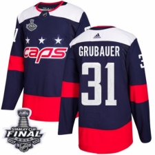 Youth Adidas Washington Capitals #31 Philipp Grubauer Authentic Navy Blue 2018 Stadium Series 2018 Stanley Cup Final NHL Jersey