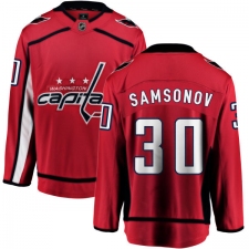 Men's Washington Capitals #30 Ilya Samsonov Fanatics Branded Red Home Breakaway NHL Jersey