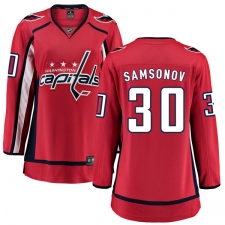 Women's Washington Capitals #30 Ilya Samsonov Fanatics Branded Red Home Breakaway NHL Jersey