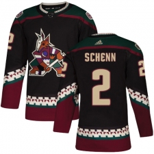 Men's Adidas Arizona Coyotes #2 Luke Schenn Premier Black Alternate NHL Jersey