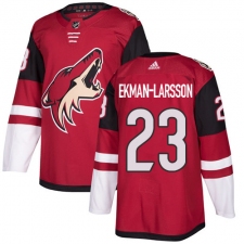 Men's Adidas Arizona Coyotes #23 Oliver Ekman-Larsson Premier Burgundy Red Home NHL Jersey