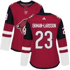 Women's Adidas Arizona Coyotes #23 Oliver Ekman-Larsson Authentic Burgundy Red Home NHL Jersey