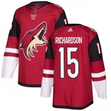 Youth Adidas Arizona Coyotes #15 Brad Richardson Authentic Burgundy Red Home NHL Jersey