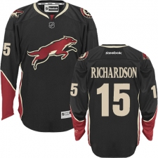 Youth Reebok Arizona Coyotes #15 Brad Richardson Authentic Black Third NHL Jersey