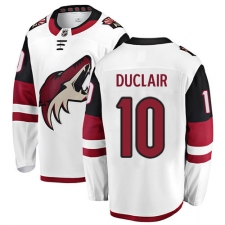 Men's Arizona Coyotes #10 Anthony Duclair Fanatics Branded White Away Breakaway NHL Jersey