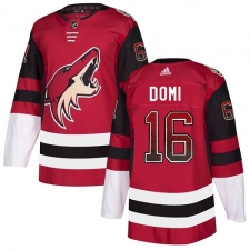 Men's Adidas Arizona Coyotes #16 Max Domi Authentic Maroon Drift Fashion NHL Jersey