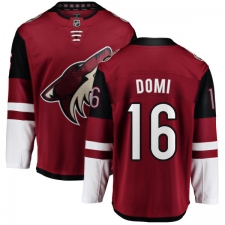 Youth Arizona Coyotes #16 Max Domi Fanatics Branded Burgundy Red Home Breakaway NHL Jersey