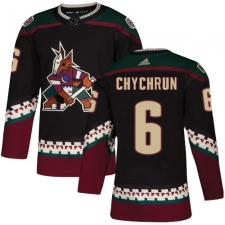Men's Adidas Arizona Coyotes #6 Jakob Chychrun Premier Black Alternate NHL Jersey