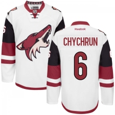 Men's Reebok Arizona Coyotes #6 Jakob Chychrun Authentic White Away NHL Jersey