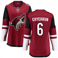 Women's Arizona Coyotes #6 Jakob Chychrun Fanatics Branded Burgundy Red Home Breakaway NHL Jersey