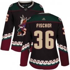 Women's Adidas Arizona Coyotes #36 Christian Fischer Premier Black Alternate NHL Jersey