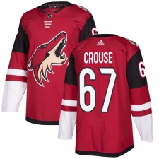 Men's Adidas Arizona Coyotes #67 Lawson Crouse Premier Burgundy Red Home NHL Jersey