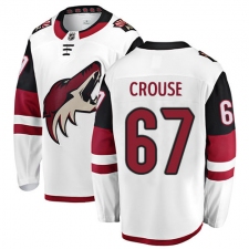 Men's Arizona Coyotes #67 Lawson Crouse Fanatics Branded White Away Breakaway NHL Jersey