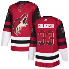 Men's Adidas Arizona Coyotes #33 Alex Goligoski Authentic Maroon Drift Fashion NHL Jersey