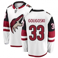 Men's Arizona Coyotes #33 Alex Goligoski Fanatics Branded White Away Breakaway NHL Jersey