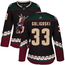 Women's Adidas Arizona Coyotes #33 Alex Goligoski Authentic Black Alternate NHL Jersey