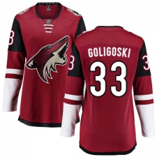 Women's Arizona Coyotes #33 Alex Goligoski Fanatics Branded Burgundy Red Home Breakaway NHL Jersey