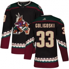 Youth Adidas Arizona Coyotes #33 Alex Goligoski Premier Black Alternate NHL Jersey
