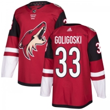 Youth Adidas Arizona Coyotes #33 Alex Goligoski Premier Burgundy Red Home NHL Jersey
