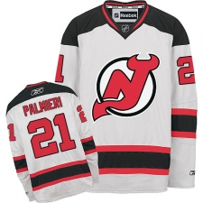 Men's Reebok New Jersey Devils #21 Kyle Palmieri Authentic White Away NHL Jersey
