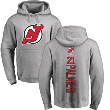 NHL Adidas New Jersey Devils #21 Kyle Palmieri Ash Backer Pullover Hoodie