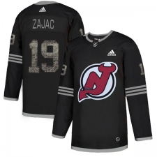 Men's Adidas New Jersey Devils #19 Travis Zajac Black Authentic Classic Stitched NHL Jersey