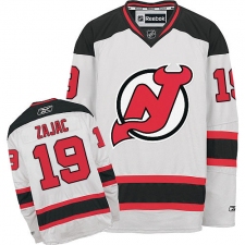 Youth Reebok New Jersey Devils #19 Travis Zajac Authentic White Away NHL Jersey