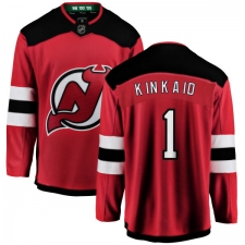 Men's New Jersey Devils #1 Keith Kinkaid Fanatics Branded Red Home Breakaway NHL Jersey